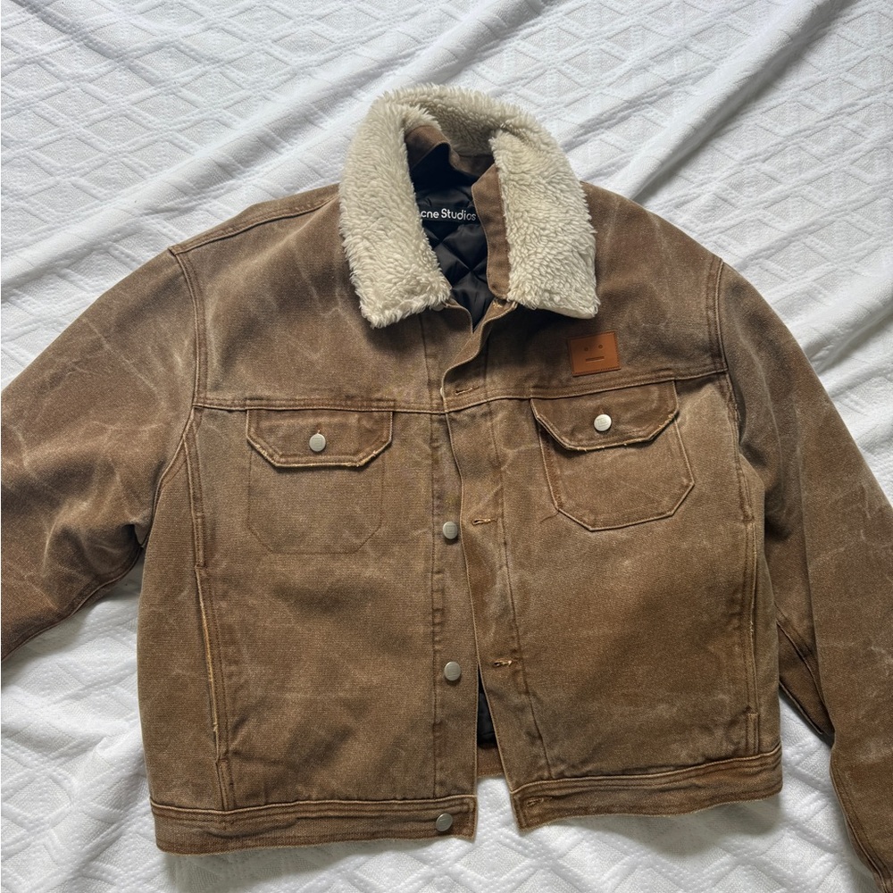 Acne Brown Shearling Collar Jacket